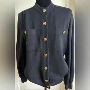 St John Basics Black Cardigan Small